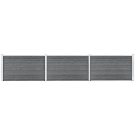 Clôture de jardin WPC 526x106 cm Gris vidaXL