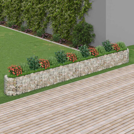 Lit surélevé à gabion Fer galvanisé 540x50x50 cm vidaXL