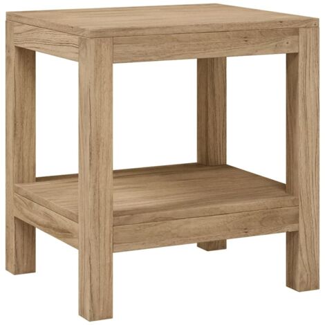 Table d'appoint de salle de bain 45x35x45cm bois de teck solide vidaXL (1/5)