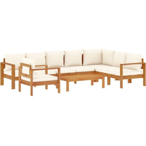 vidaXL Salon de jardin avec coussins 6 pcs bois d'acacia solide (1/6)