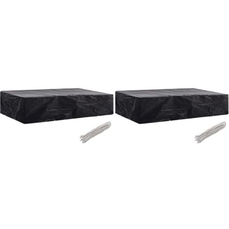 Housses de chaise de jardin 8 œillets 2 pcs 218 x 77 x 55 cm vidaXL