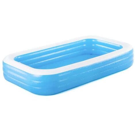 Bestway Piscine gonflable rectangulaire Bestway 305 x 183 x 56 cm bleu translucide