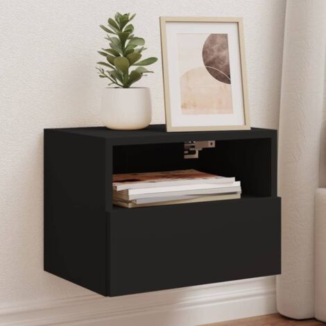 Meubles TV muraux 2 pcs noir 40x30x30 cm bois d'ingénierie vidaXL