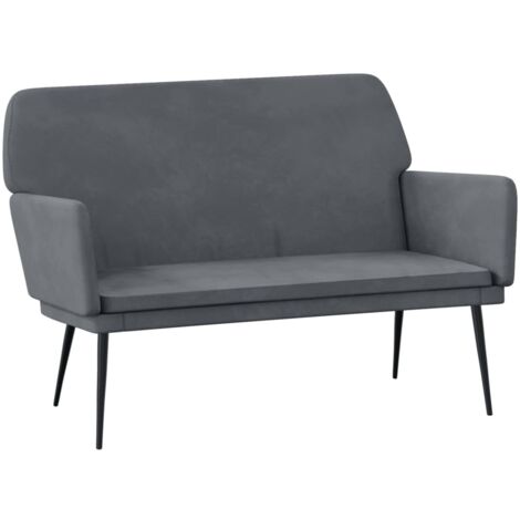 Banc Gris foncé 108x79x79 cm Velours vidaXL (1/5)