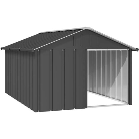 vidaXL Niche pour chien Anthracite 116,5x153x81,5 cm Acier galvanisé