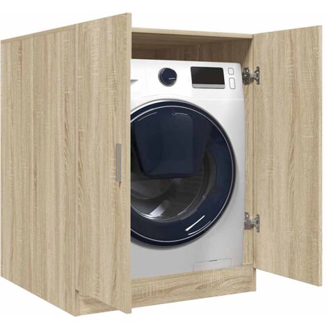Vidaxl – Meuble machine à laver chêne sonoma 70,5x71,5x91,5 cm – Bois d'ingénierie résistant à l'humidité – 1 compartiment et 2 portes