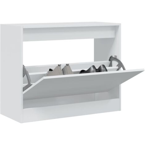 Armoire à chaussures blanc 80x34x63 cm bois d'ingénierie vidaXL