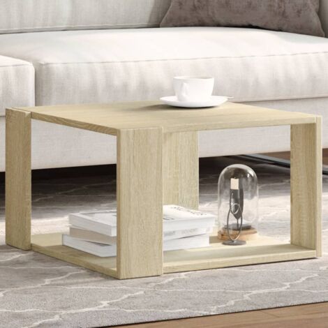 Table basse chêne sonoma 51,5x51,5x30 cm bois d'ingénierie vidaXL