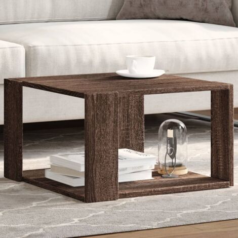 vidaXL Coffee Table Brown Oak 51,5x51,5x30 cm Engineered Wood