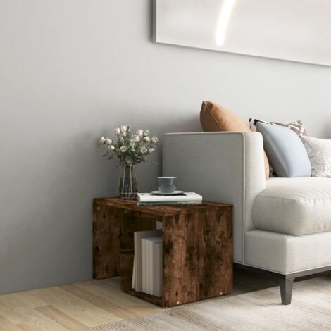 Table d'appoint Chêne fumé 59x36x38 cm Bois d'ingénierie vidaXL