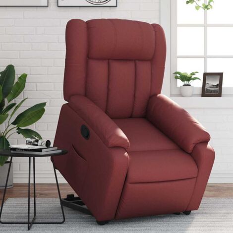 vidaXL Fauteuil inclinable Rouge bordeaux Similicuir (1/5)