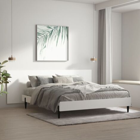 Vidaxl – Tête de lit murale blanche 240 x 1,5 x 80 cm – Bois d'ingénierie résistant à l'humidité – Installation facile sur mur