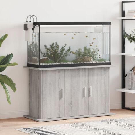 Vidaxl – Support pour aquarium sonoma gris 101x41x58cm – Bois d'ingénierie résistant à l'humidité – Fixation murale incluse pour sécurité