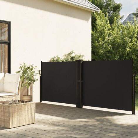Auvent latéral rétractable noir 140x600 cm vidaXL638834