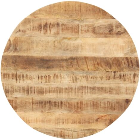 Vidaxl – Dessus de table rond en bois de manguier massif 60 cm – Épaisseur 15-16 mm – Finition polie et vernie – Pour espaces professionnels