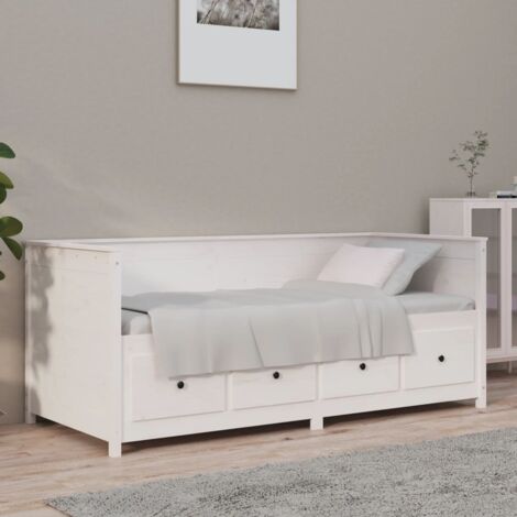 Vidaxl – Lit de jour 90x190 cm en bois de pin massif – Avec tiroirs de rangement – Design multifonctionnel pour invités (1/5)