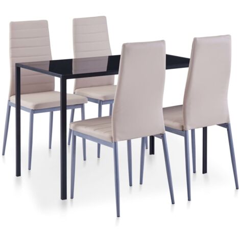 Ensemble de salle à manger 5 pcs Cappuccino vidaXL