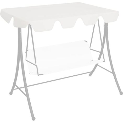 vidaXL Toit de rechange de balançoire blanc 150/130x105/70 cm (1/5)