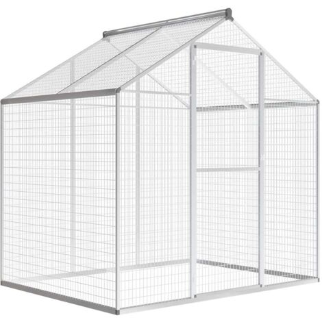 Vidaxl – Volière d'extérieur en aluminium 178 x 122 x 194 cm – Espace d'exercice sécurisé pour oiseaux – Porte robuste – Circulation d'air optimale