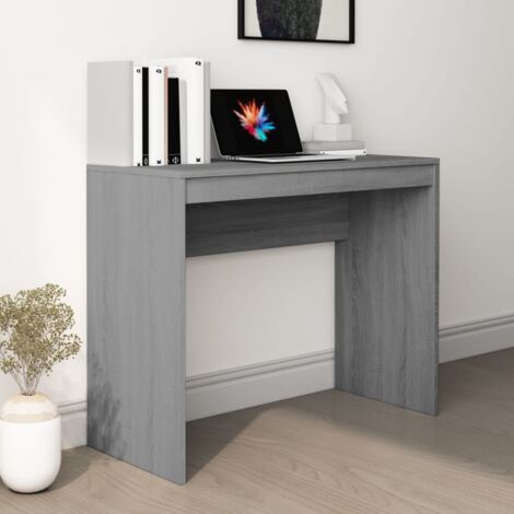 Vidaxl – Bureau droit sonoma gris 90x40x72 cm – Bois d'ingénierie – Résistant à l'humidité – Pour espaces de travail modernes