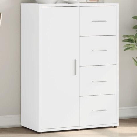 Vidaxl – Buffet blanc 60x31x84 cm en bois d'ingénierie – Résistant à l'humidité – Grand espace de rangement – Design moderne