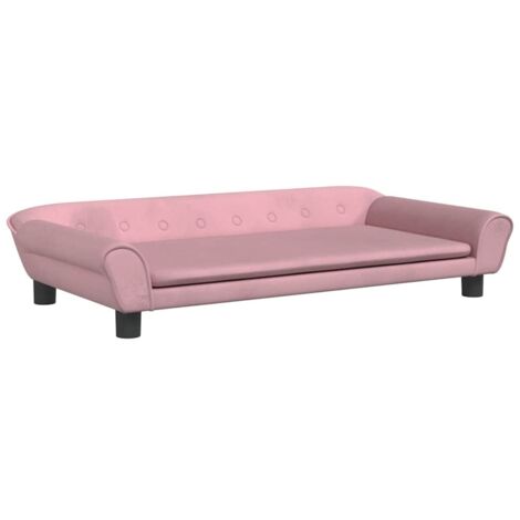 Lit pour chien rose 100x50x21 cm velours vidaXL62043