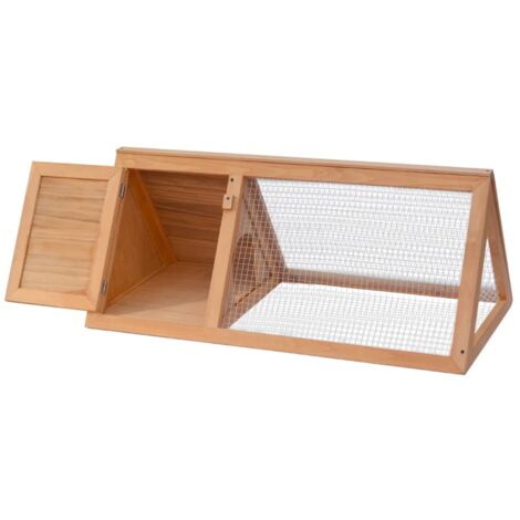 Vidaxl – Cage en bois pour animaux – Clapier pour lapins – Dimensions 98 x 50 x 41 cm – Treillis métallique durable – Résistante aux intempéries