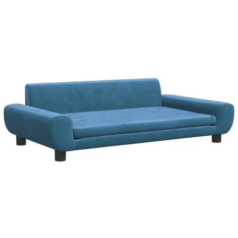 vidaXL Lit pour chien bleu 100x54x33 cm velours (1/5)