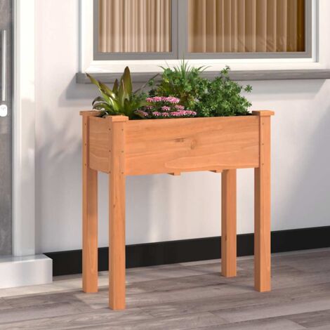 Jardinière avec doublure marron 71x37x76cm bois massif de sapin vidaXL