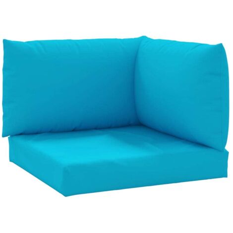 Coussins de palette lot de 3 bleu clair tissu oxford vidaXL