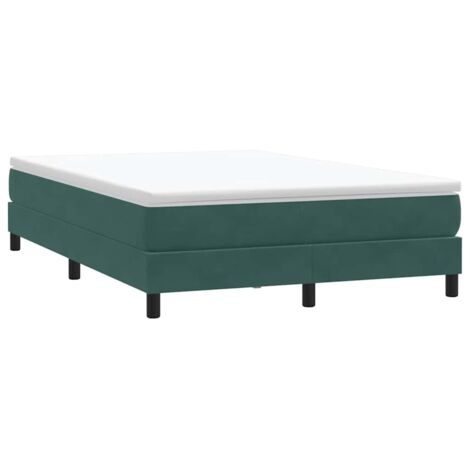 Sommier à lattes de lit sans matelas vert foncé 140x220cm vidaXL