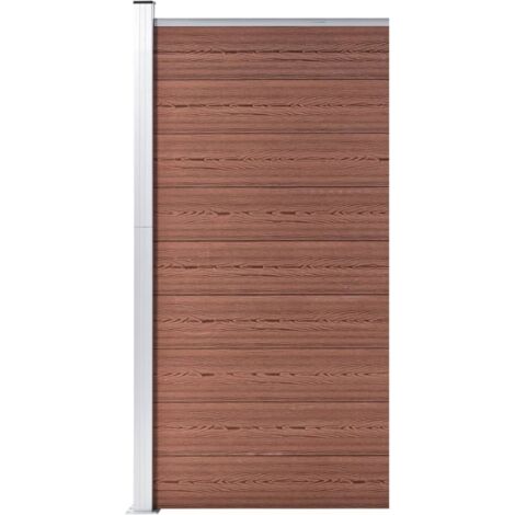 vidaXL Panneau de clôture WPC 95x186 cm Marron (1/5)