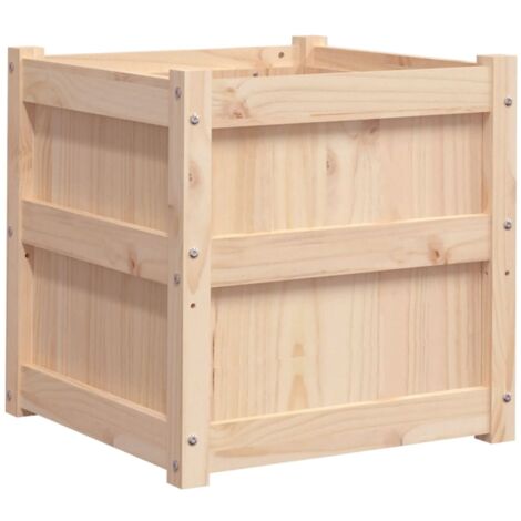 vidaXL Jardinière 50x50x50 cm bois de pin massif (1/5)