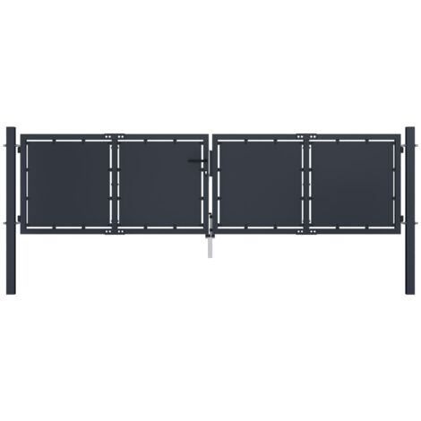 vidaXL Portail de jardin Acier 300 x 75 cm Anthracite