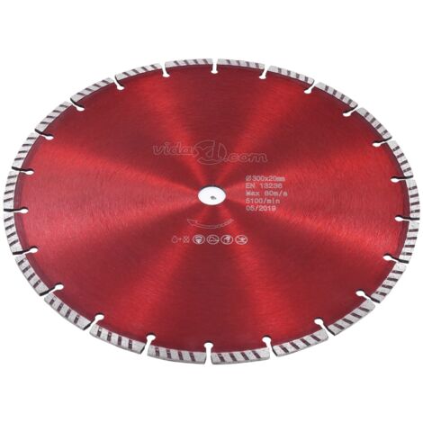 vidaXL Disque de coupe diamanté avec acier turbo 300 mm (1/4)