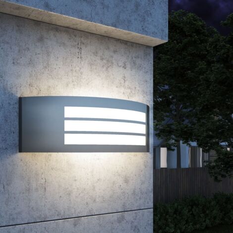 Vidaxl – Applique murale extérieure en acier inoxydable IP44 – Étanche et durable – Pour éclairage jardin, allées et porches – Compatible ampoules LFC 15W