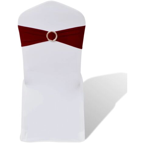 Ruban décoratif élastique avec boucle de chaise 25 pcs Bordeaux vidaXL (1/5)