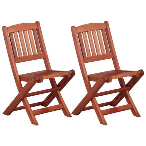Chaises à manger pour enfants lot de 2 Bois d'eucalyptus vidaXL (1/6)