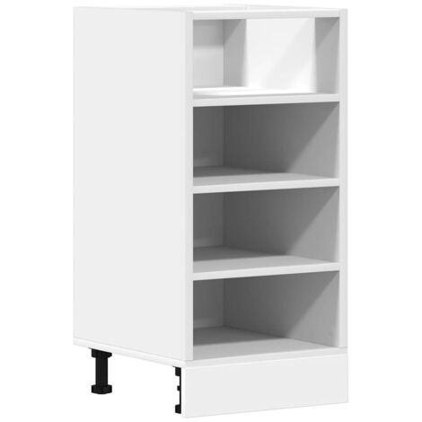 Vidaxl – Meuble bas Riga blanc 40 x 44,5 x 81,5 cm – Bois d'ingénierie – Capacité de charge 80 kg – Pieds réglables pour agencement cuisine