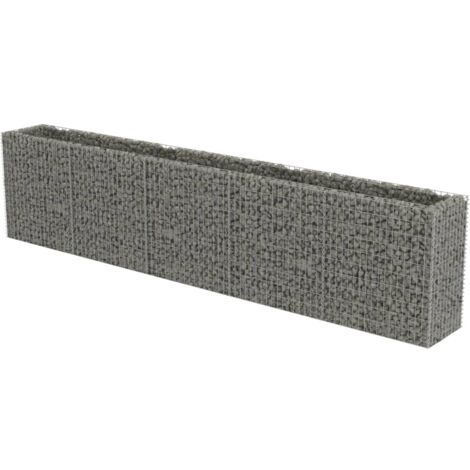 Vidaxl – Lit surélevé en gabion acier galvanisé 450x50x100 cm – Rempli de pierres pour bordures solides – Capacité de charge 1400 kg/m³