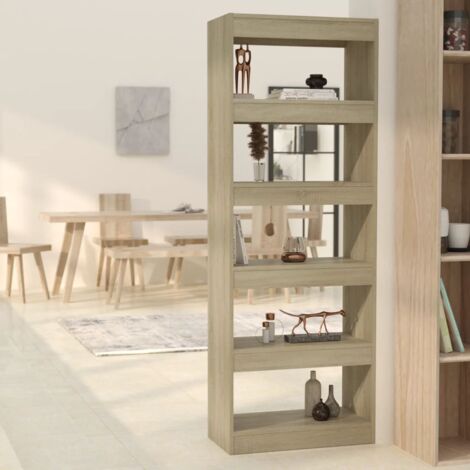 Bibliothèque/séparateur de pièce chêne sonoma bois d'ingénierie vidaXL