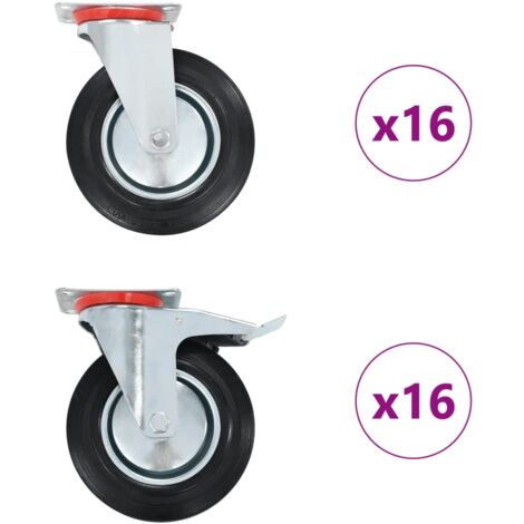 32 pcs Roulettes pivotantes 200 mm vidaXL (1/5)