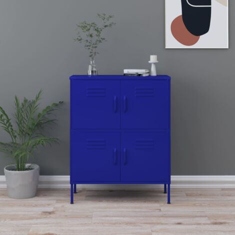 Armoire de rangement Bleu marine 80x35x101,5 cm Acier vidaXL