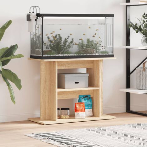 Support pour aquarium chêne sonoma 80x35x60cm bois d'ingénierie vidaXL