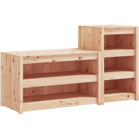 vidaXL Armoires de cuisine d'extérieur 2 pcs bois de pin massif