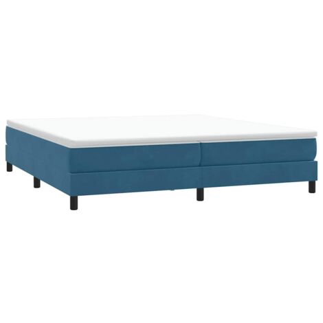 Sommier à lattes de lit sans matelas bleu foncé 200x210cm vidaXL