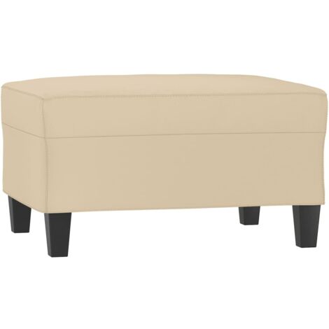 vidaXL Repose-pied Crème 70x55x41 cm Tissu microfibre