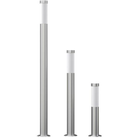 vidaXL Ensemble de 3 lampes de jardin étanches Acier inoxydable (1/5)