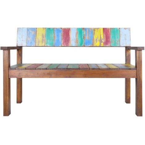 vidaXL Banc 115 cm Bois de récupération massif