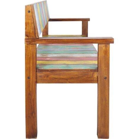 vidaXL Banc 115 cm Bois de récupération massif